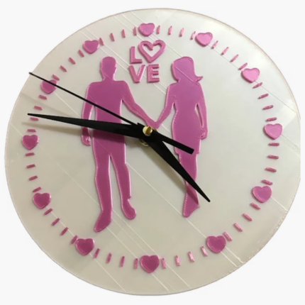 love valentine model wall clock