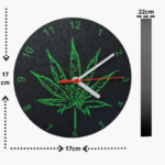 reloj de pared de marihuana