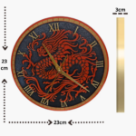 wall clock gift mechanism dragon