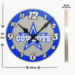 horloge murale   cadran   cadeau   précision   dallas cowboys