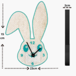 bunny clock easter wall clock gift holiday home