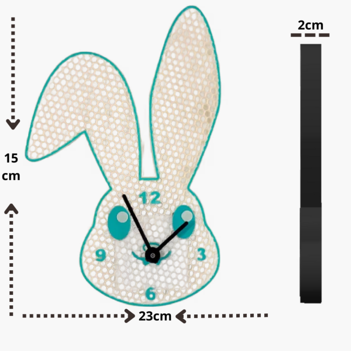 bunny clock easter wall clock gift holiday home