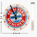 reloj de pared con el logotipo del fc bayern