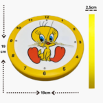 cara reloj de pared tweety bird