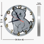 gatto orologio muro regalo souvenir animali domestici