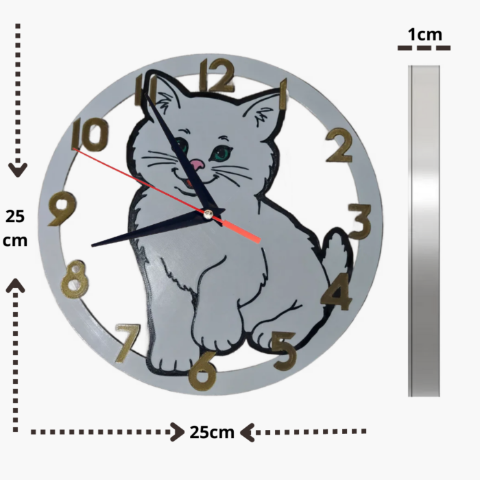 reloj de pared de gato