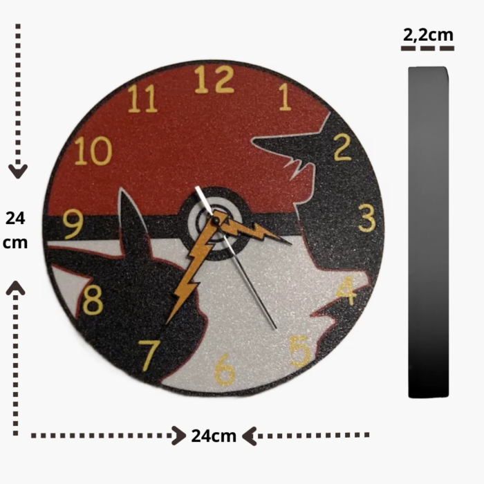 horloge pokemon fête cadeau souvenir mur