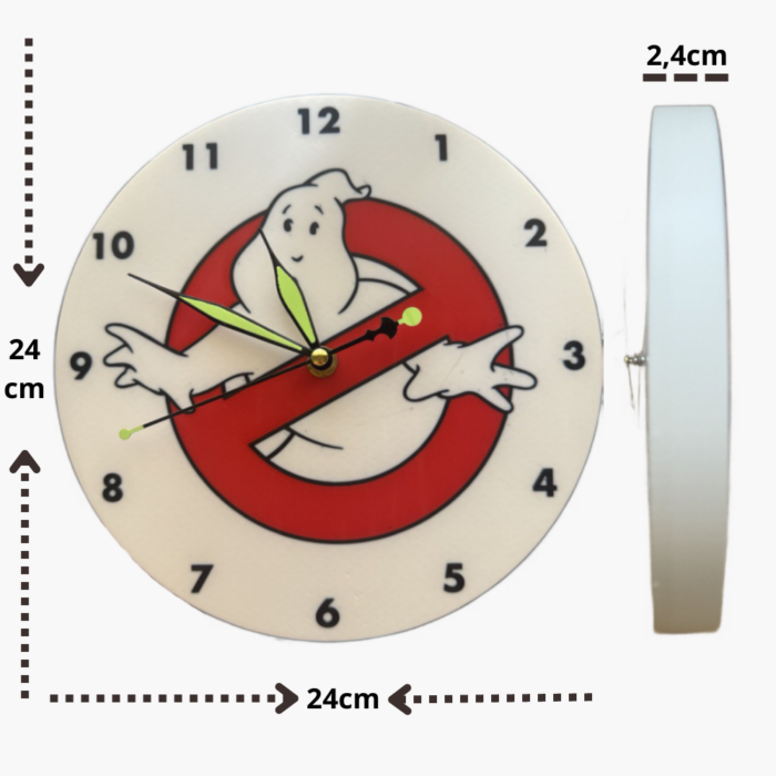 wanduhr mit dem ghostbusters logo