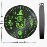 reloj de pared de la casa slytherin