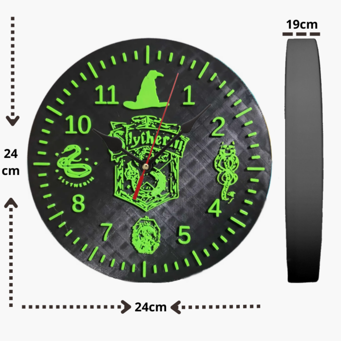 slytherin house horloge horloge murale cadeau fête maison