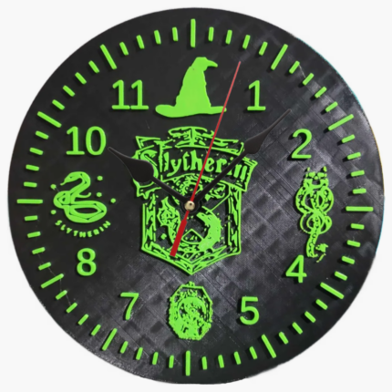 reloj de pared de la casa slytherin