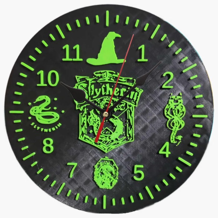 slytherin house uhr wanduhr geschenk feiertag zuhause