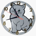 reloj de pared de gato