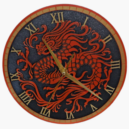 wall clock gift mechanism dragon