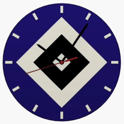 reloj de pared con logotipo del hsv