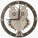 wall clock gift mechanism owl