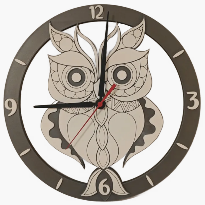 horloge murale cadeau mécanisme hibou