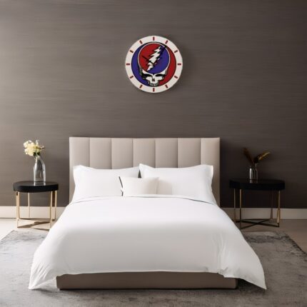 grateful dead   wall clock   gift   holiday   home