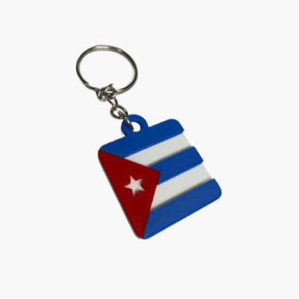 chaveiro com bandeira cubana