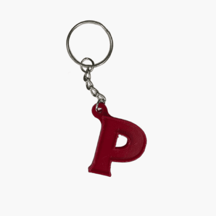 porte clés avec des lettres de l'alphabet p