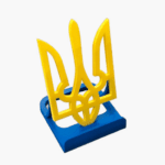 phone stand with the coat of arms of ukraine