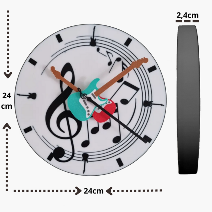 guitar wall clock