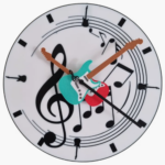 guitar wall clock