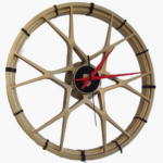 wall clock in the form of a wheel disk