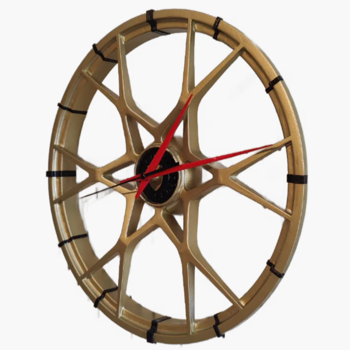 wall clock in the form of a wheel disk-2