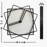 Relógio de parede em forma de cubo