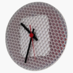 Wall clock with hexagonal filling