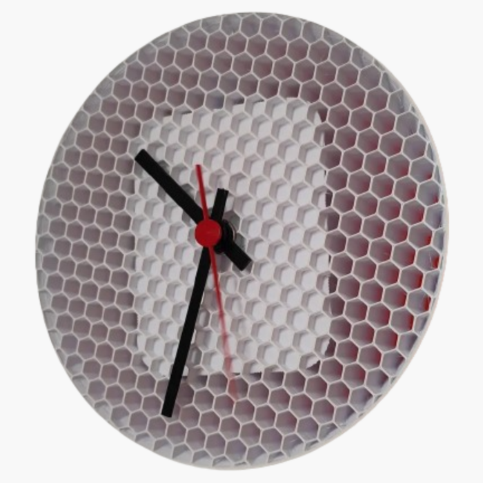 Horloge murale avec remplissage hexagonal