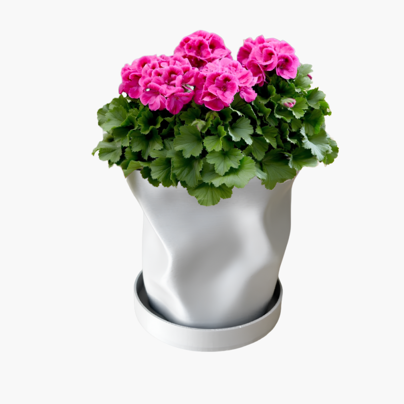 Curved plant pot