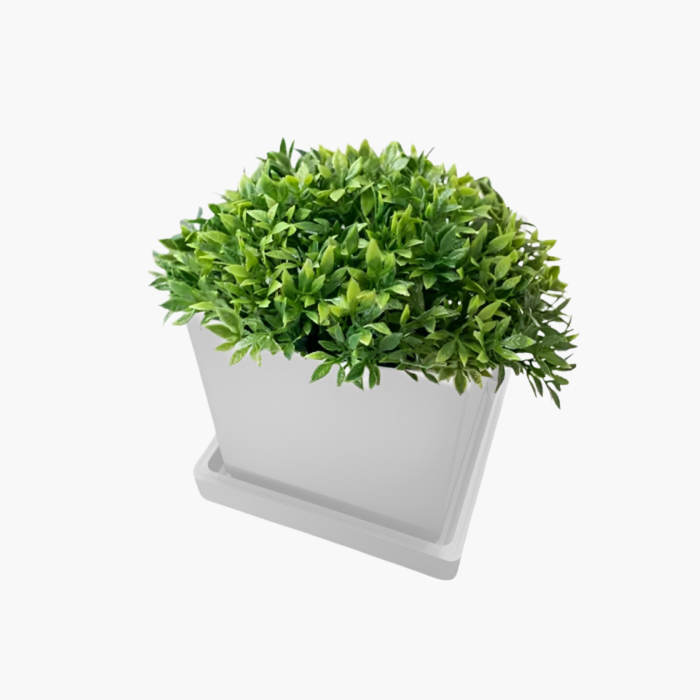 Vaso quadrado para plantas com suporte