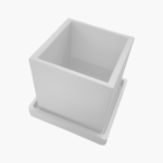 Square plant pot with stand