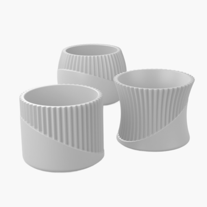 Set of 3 stylish plant pots